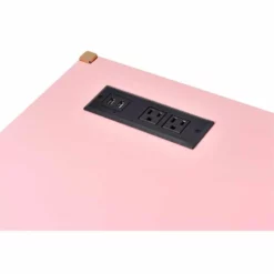 ACME Midriaks Wooden Top Writing Desk With USB Port In Pink And Gold -CYMAX Sales 2395433 7 L 2