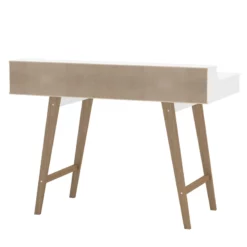 Polifurniture Hanover Engineered Wood Writing Desk In White -CYMAX Sales 2396229 3 L