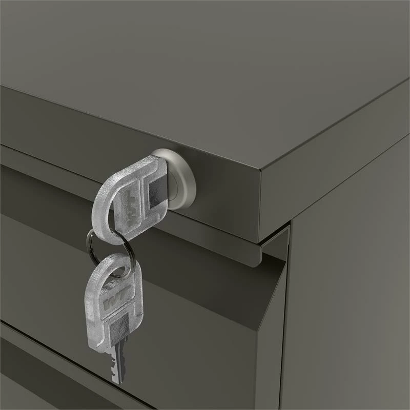 Tilah Modern Gray Metal 3-Piece Filing Cabinet And Office Chair Set 15 Tilah Modern Gray Metal 3-Piece Filing Cabinet And Office Chair Set - Image 13