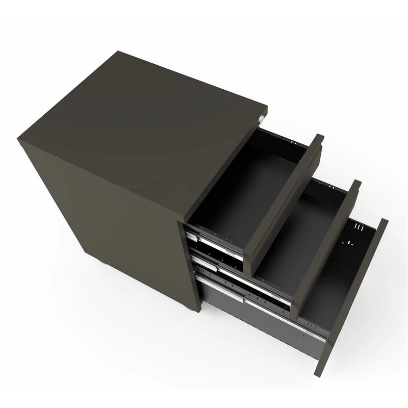 Tilah Modern Gray Metal 3-Piece Filing Cabinet And Office Chair Set 17 Tilah Modern Gray Metal 3-Piece Filing Cabinet And Office Chair Set - Image 15