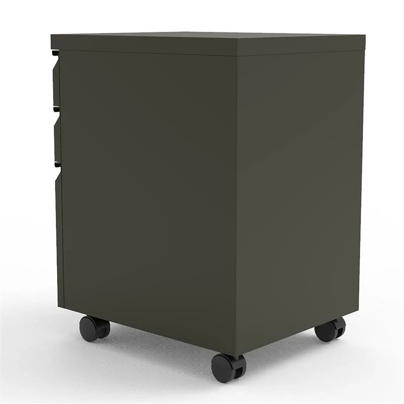 Tilah Modern Gray Metal 3-Piece Filing Cabinet And Office Chair Set 18 Tilah Modern Gray Metal 3-Piece Filing Cabinet And Office Chair Set - Image 16