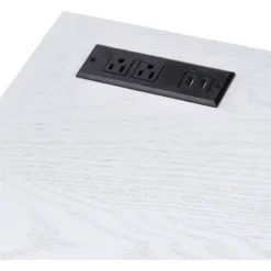 Furniture Of America Abair 2-Piece White Metal Desk With USB And Chair Set -CYMAX Sales 2397754 3 L