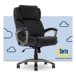 Serta Garret Executive Office Chair Bonded Leather Gray -CYMAX Sales 2404162 31 L