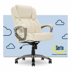 Serta Garret Executive Office Chair Bonded Leather Gray