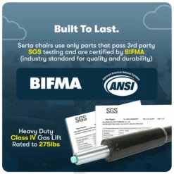 Serta Garret Executive Office Chair Bonded Leather Gray -CYMAX Sales 2404163 36 L