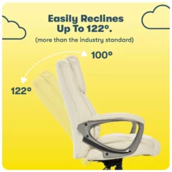 Serta Garret Executive Office Chair Bonded Leather Gray -CYMAX Sales 2404163 37 L