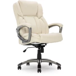 Serta Garret Executive Office Chair Bonded Leather Gray -CYMAX Sales 2404163 43 L