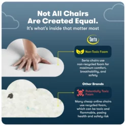 Serta Bryce Executive Office Chair With AIR Technology Cream Bonded Leather -CYMAX Sales 2404177 25 L