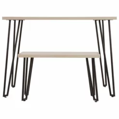 Bowery Hill Engineered Wood Bench In Brown & Black -CYMAX Sales 2404851 2 L