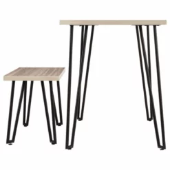 Bowery Hill Engineered Wood Bench In Brown & Black -CYMAX Sales 2404851 3 L