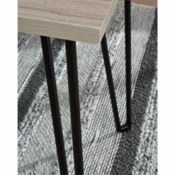 Bowery Hill Engineered Wood Bench In Brown & Black -CYMAX Sales 2404851 5 L