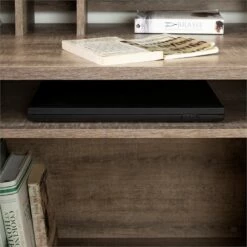 Bowery Hill Wood 3-Drawer Computer Desk With Hutch In Weathered Oak -CYMAX Sales 2405075 33 L