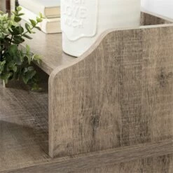 Bowery Hill Laminated Wood Computer Desk With Hutch In Gray Maple -CYMAX Sales 2405075 36 L 1