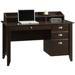Pemberly Row Transitional 3-Drawer Wood Computer Desk In Mahogany -CYMAX Sales 2405263 5 L