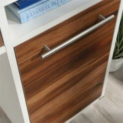 Pemberly Row Key Engineered Wood Single Pedestal Computer Desk In Pearl Oak -CYMAX Sales 2405338 8 L