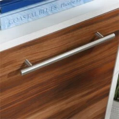 Pemberly Row Key Engineered Wood Single Pedestal Computer Desk In Pearl Oak -CYMAX Sales 2405338 9 L