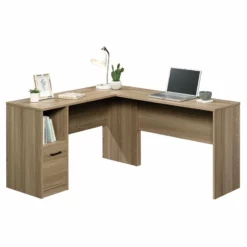 Home Square 2 Piece Office Furniture Set With 4-shelf Bookcase And L-shaped Desk -CYMAX Sales 2406573 14 L