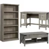 Home Square 3 Piece Set With Wood Writing Desk 5-Shelf Bookcase & Coffee Table 2 Home Square 3 Piece Set With Wood Writing Desk 5-Shelf Bookcase & Coffee Table -CYMAX Sales 2411984 L