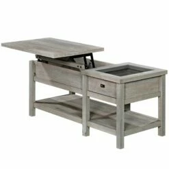 Home Square 3 Piece Set With Coffee Table 3-Shelf Bookcase L Shaped Writing Desk -CYMAX Sales 2412158 16 L