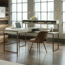 Home Square 3 Piece Set With Coffee Table Tall Bookcase & L Shaped Writing Desk -CYMAX Sales 2412162 19 L