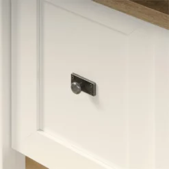 Home Square 3 Piece Set With Desk 3-Shelf Bookcase Filing Cabinet In Soft White -CYMAX Sales 2412969 11 L