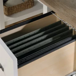 Home Square 3 Piece Set With Desk 3-Shelf Bookcase Filing Cabinet In Soft White -CYMAX Sales 2412969 17 L