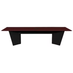 Array 120" Conference Table With Power Data Grommet- Mahogany/ Black -CYMAX Sales 2413062 12 L