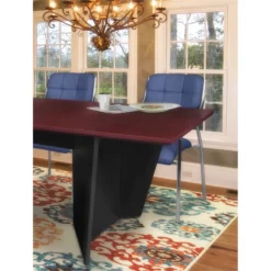 Array 120" Conference Table With Power Data Grommet- Mahogany/ Black -CYMAX Sales 2413062 2 L