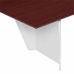 Array 120" Conference Table With Power Data Grommet- Mahogany/ White -CYMAX Sales 2413063 6 L