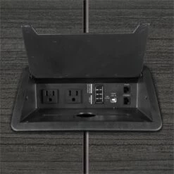 Array 96" Conference Table With Power Data Grommet- Ash Grey/ Black 37 Array 96" Conference Table With Power Data Grommet- Ash Grey/ Black -CYMAX Sales 2413064 17 L