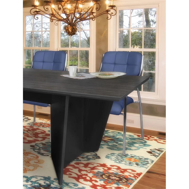 Array 96" Conference Table With Power Data Grommet- Ash Grey/ Black 7 Array 96" Conference Table With Power Data Grommet- Ash Grey/ Black - Image 5