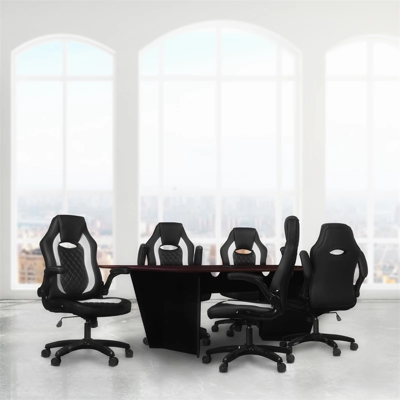 Array 96" Conference Table With Power Data Grommet- Mahogany/ Black 13 Array 96" Conference Table With Power Data Grommet- Mahogany/ Black - Image 11