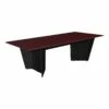 Array 96" Conference Table With Power Data Grommet- Mahogany/ Black 1 Array 96" Conference Table With Power Data Grommet- Mahogany/ Black -CYMAX Sales 2413068 L
