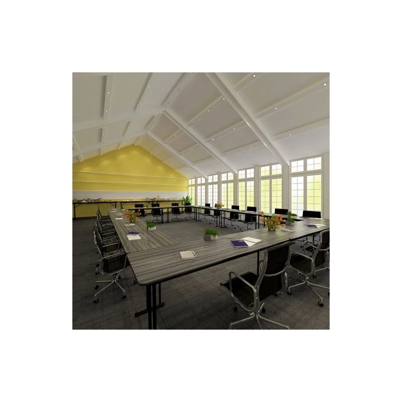 Correll 24"W X 72"D Deluxe High Pressure Top Flip Top Table In Black Granite 8 Correll 24"W X 72"D Deluxe High Pressure Top Flip Top Table In Black Granite - Image 6