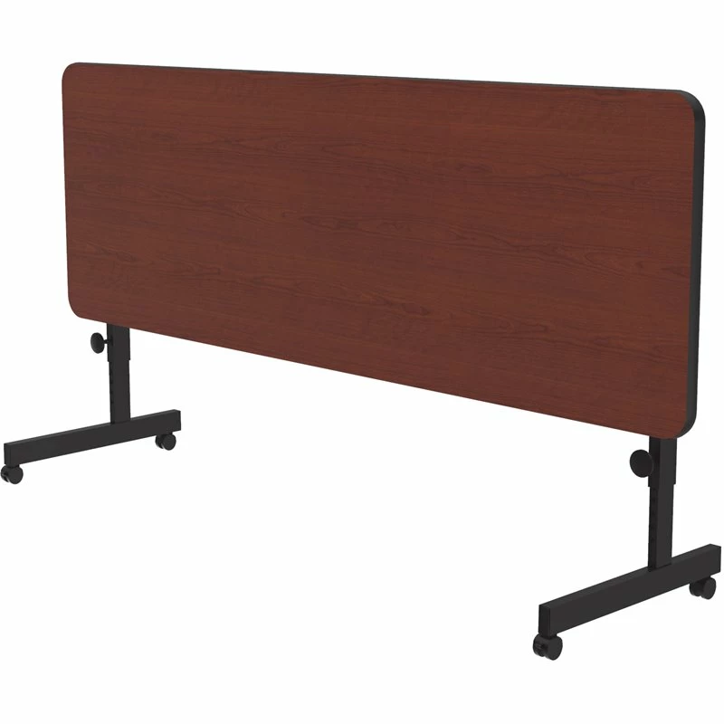 Correll 24"W X 72"D Deluxe High Pressure Top Flip Top Table In Cherry 4 Correll 24"W X 72"D Deluxe High Pressure Top Flip Top Table In Cherry - Image 2