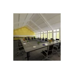 Correll 24"W X 72"D High Pressure Laminate Top Flip Top Table Hickory Brown -CYMAX Sales 2415133 6 L