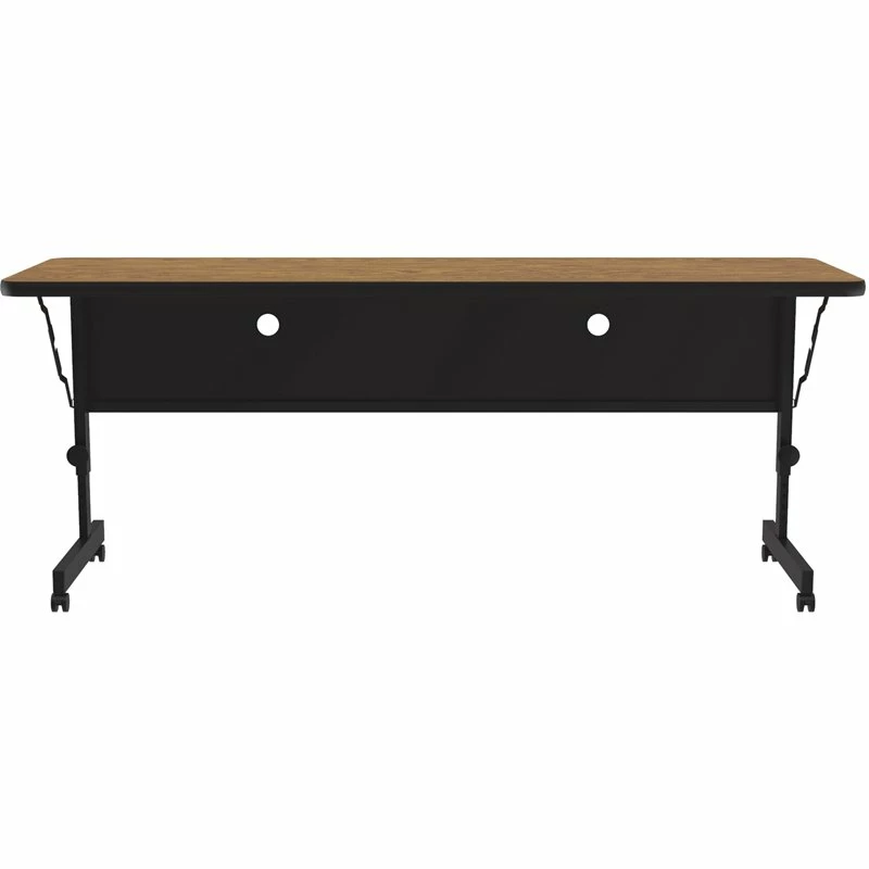 Correll 24"W X 72"D Deluxe High Pressure Top Flip Top Table In Medium Oak 3 Correll 24"W X 72"D Deluxe High Pressure Top Flip Top Table In Medium Oak