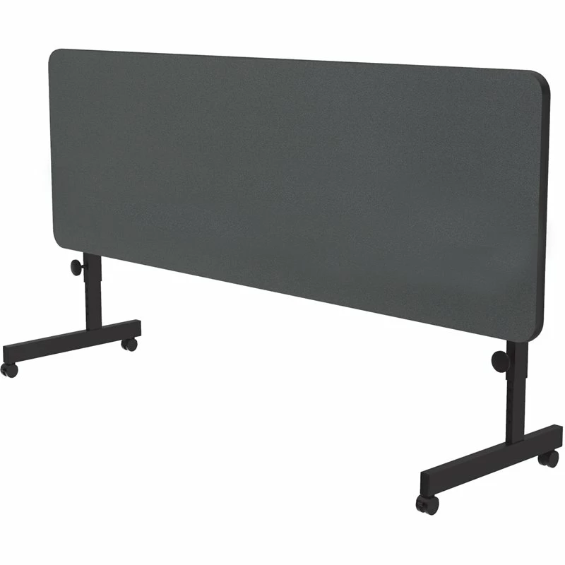 Correll 24"W X 72"D Deluxe High Pressure Top Flip Top Table In Montana Brown 4 Correll 24"W X 72"D Deluxe High Pressure Top Flip Top Table In Montana Brown - Image 2
