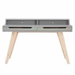 Linon Hoyt Wood Two Drawer Desk In Black -CYMAX Sales 2415301 2 L