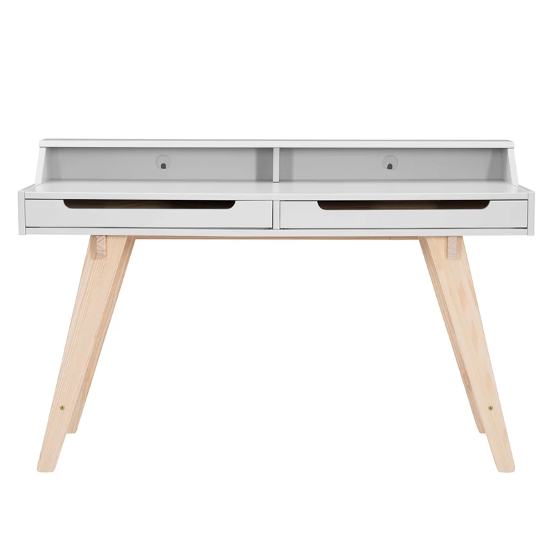 Linon Hoyt Wood Two Drawer Desk In Black 4 Linon Hoyt Wood Two Drawer Desk In Black - Image 2