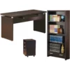 Home Square 3 Piece Set With Computer Desk Mobile File Cabinet And Bookcase -CYMAX Sales 2416407 L