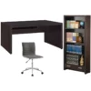 Home Square 3 Piece Set With Computer Desk Bookcase And Adjustable Office Chair -CYMAX Sales 2416422 L