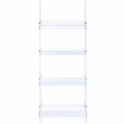 Home Square 2 Piece Furniture Set With Writing Desk And Acrylic Ladder Bookcase -CYMAX Sales 2416427 5 L