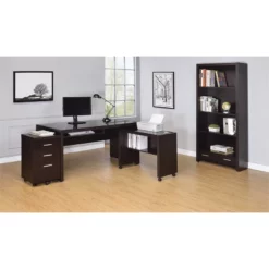 Home Square 2 Piece Furniture Set With Computer Desk And Executive Office Chair -CYMAX Sales 2416921 5 L