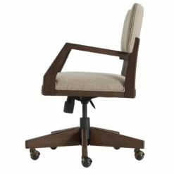 Riverside Furniture Sheffield Upholstered Wood Desk Chair In Rich Tobacco -CYMAX Sales 2417239 2 L