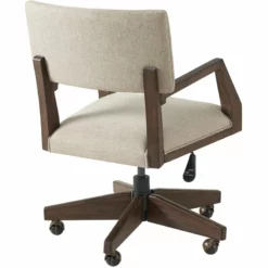 Riverside Furniture Sheffield Upholstered Wood Desk Chair In Rich Tobacco -CYMAX Sales 2417239 3 L