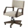 Riverside Furniture Sheffield Upholstered Wood Desk Chair In Rich Tobacco