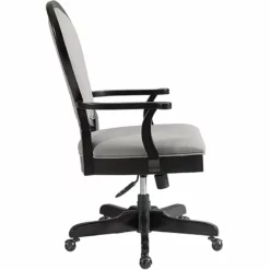 Riverside Furniture Clinton Hill Upholstered Wood Office Chair In Kohl Black -CYMAX Sales 2417348 2 L