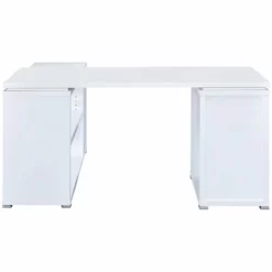 Home Square 2 Piece Set With L-Shaped Writing Desk And Ergonomic Office Chair -CYMAX Sales 2419074 5 L