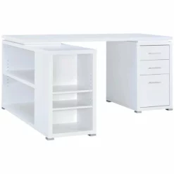 Home Square 2 Piece Set With L-Shaped Writing Desk And Ergonomic Office Chair -CYMAX Sales 2419074 7 L